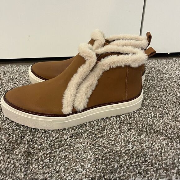 TOMS Bryce Brown Sugar Leather/Faux Fur Size 8 Excellent Condition - Picture 11 of 15
